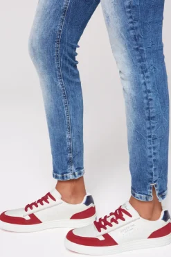 Damen CAMP DAVID & SOCCX Retro Sneaker clear red/white