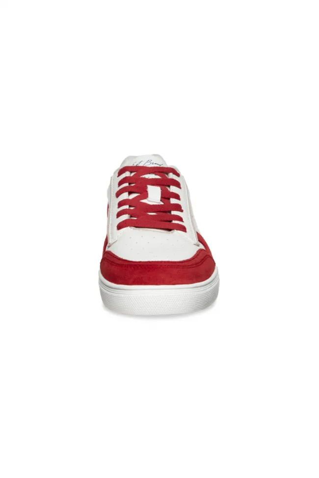 Damen CAMP DAVID & SOCCX Retro Sneaker clear red/white