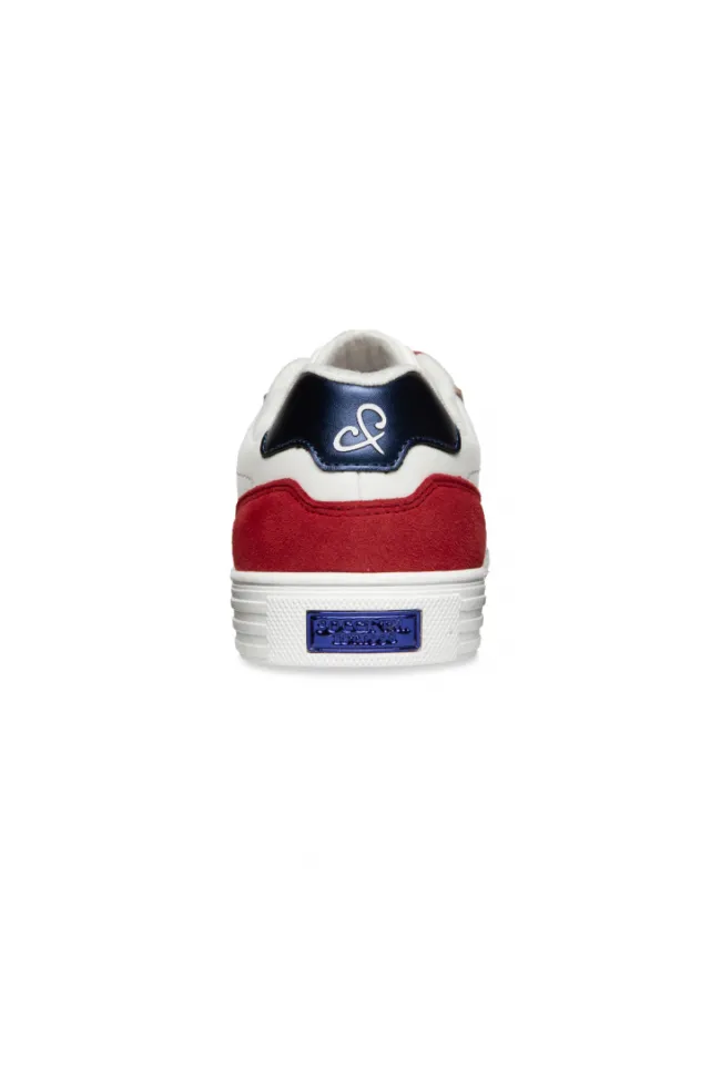 Damen CAMP DAVID & SOCCX Retro Sneaker clear red/white