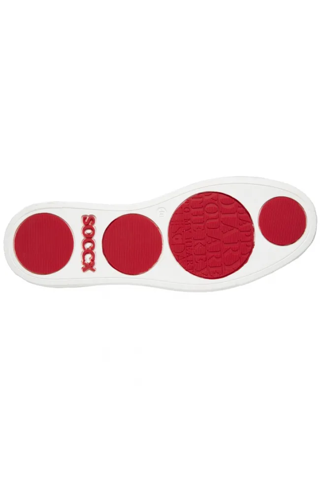 Damen CAMP DAVID & SOCCX Retro Sneaker clear red/white
