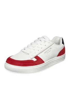 Damen CAMP DAVID & SOCCX Retro Sneaker clear red/white