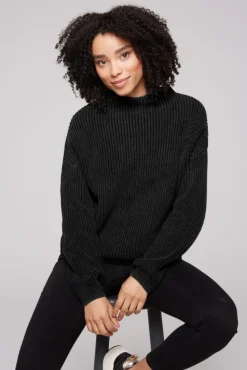 Damen CAMP DAVID & SOCCX Rippstrickpullover Stone Washed