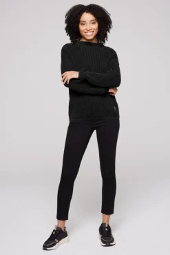 Damen CAMP DAVID & SOCCX Rippstrickpullover Stone Washed