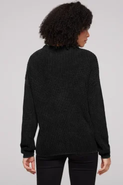 Damen CAMP DAVID & SOCCX Rippstrickpullover Stone Washed