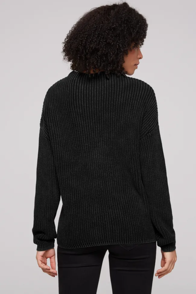 Damen CAMP DAVID & SOCCX Rippstrickpullover Stone Washed