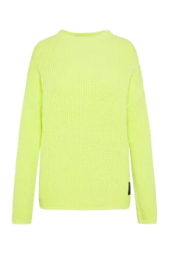 Damen CAMP DAVID & SOCCX Rippstrickpullover Stone Washed yellow lime