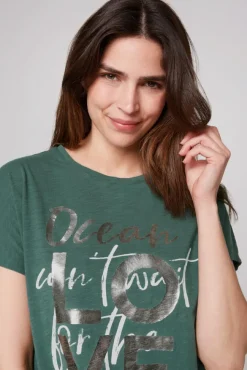 Damen CAMP DAVID & SOCCX Ärmelloses Shirt mit Folienprint dark green