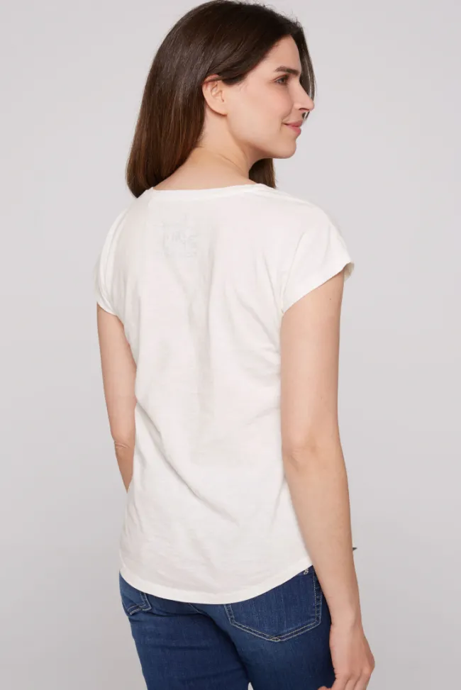 Damen CAMP DAVID & SOCCX Ärmelloses Shirt mit V-Ausschnitt und Artwork