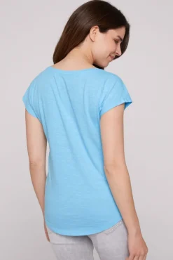 Damen CAMP DAVID & SOCCX Ärmelloses Shirt mit V-Ausschnitt und Artwork