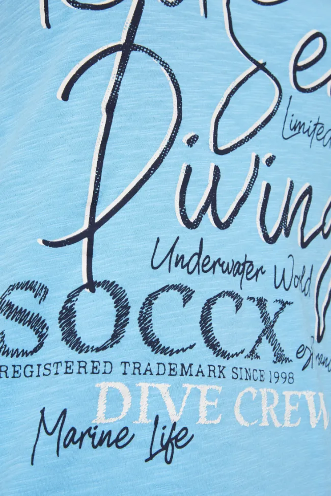 Damen CAMP DAVID & SOCCX Ärmelloses Shirt mit V-Ausschnitt und Artwork