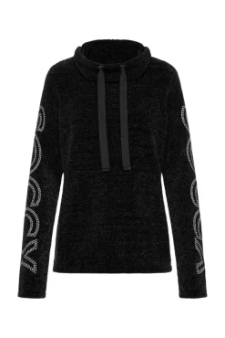Damen CAMP DAVID & SOCCX Rollkragenpullover in Chenillestrick mit Logo Prints