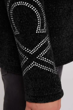 Damen CAMP DAVID & SOCCX Rollkragenpullover in Chenillestrick mit Logo Prints