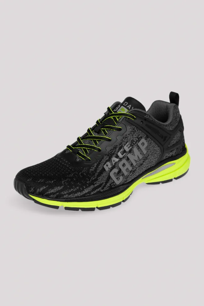 Herren CAMP DAVID & SOCCX Running Sneaker mit Knit-Design und Rubber Logo