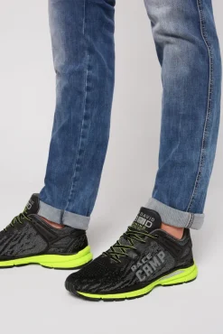 Herren CAMP DAVID & SOCCX Running Sneaker mit Knit-Design und Rubber Logo