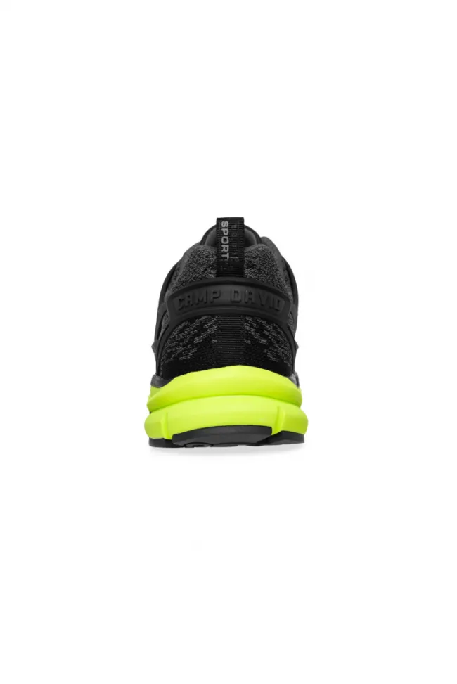 Herren CAMP DAVID & SOCCX Running Sneaker mit Knit-Design und Rubber Logo