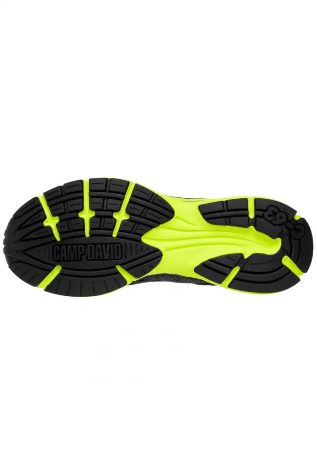 Herren CAMP DAVID & SOCCX Running Sneaker mit Knit-Design und Rubber Logo