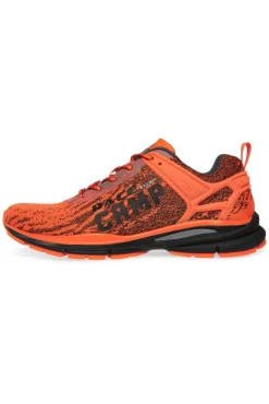 Herren CAMP DAVID & SOCCX Running Sneaker mit Knit-Design und Rubber Logo signal orange