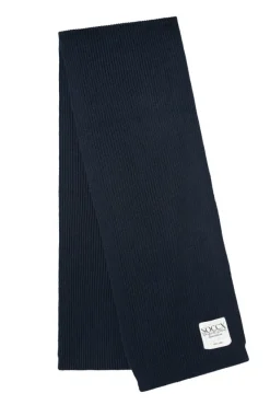 Damen CAMP DAVID & SOCCX Schal in Rippstrick mit Label Patch blue navy