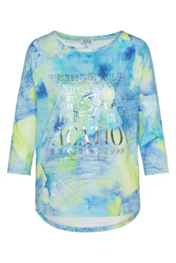Damen CAMP DAVID & SOCCX Shirt mit All Over Print und 3/4-Ärmeln