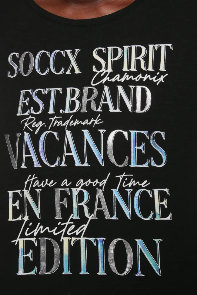 Damen CAMP DAVID & SOCCX Shirt mit 3/4-Ärmeln und buntem Wording Print