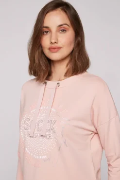 Damen CAMP DAVID & SOCCX Shirt mit Stehkragen und Artwork rose blush