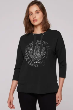 Damen CAMP DAVID & SOCCX Shirt mit Stehkragen und Artwork