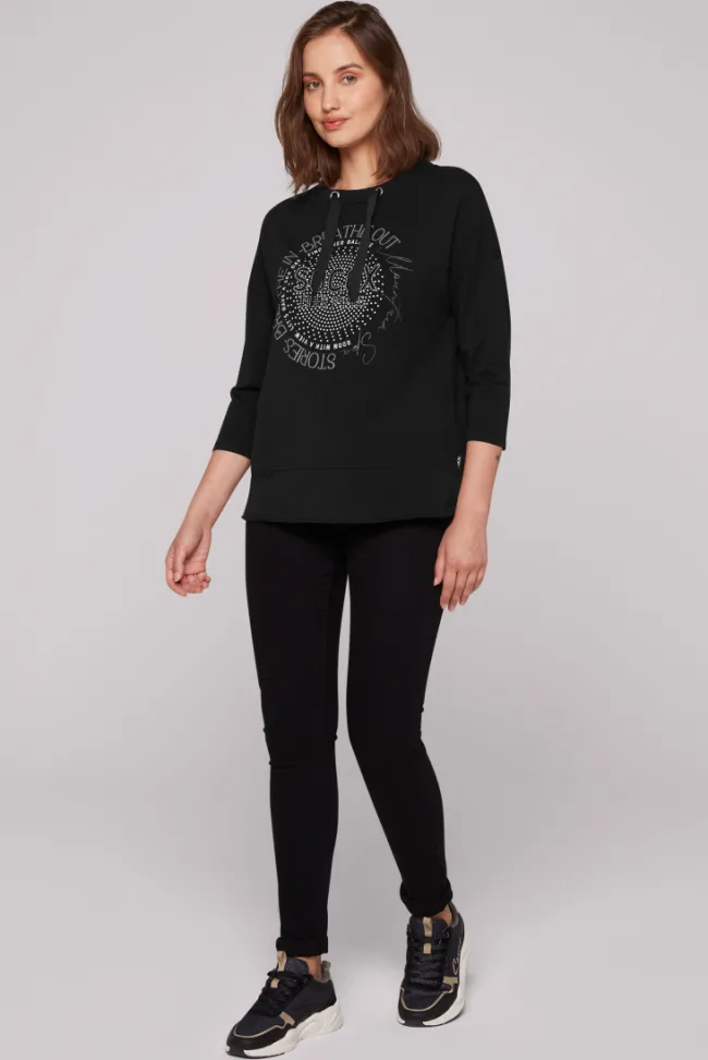 Damen CAMP DAVID & SOCCX Shirt mit Stehkragen und Artwork