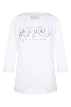 Damen CAMP DAVID & SOCCX Shirt mit Wording Print und Schmucksteinen