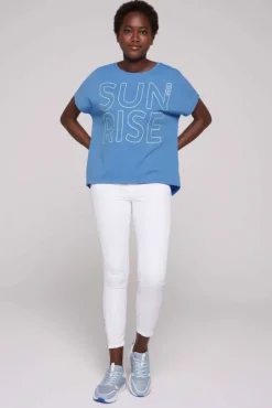 Damen CAMP DAVID & SOCCX Shirt Oversized mit Artwork airy blue