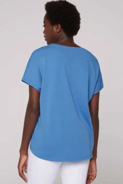 Damen CAMP DAVID & SOCCX Shirt Oversized mit Artwork airy blue