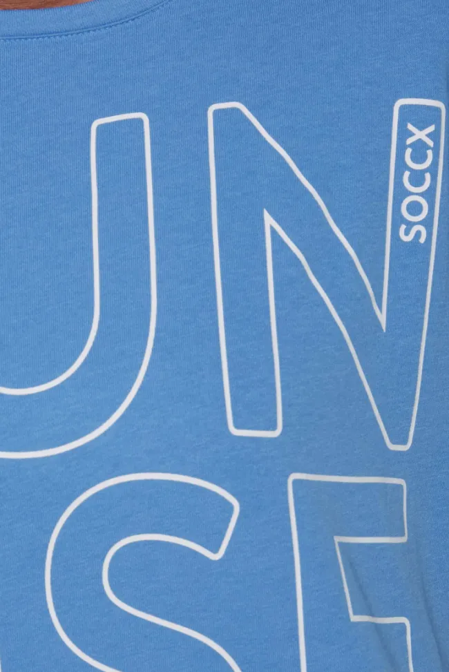 Damen CAMP DAVID & SOCCX Shirt Oversized mit Artwork airy blue