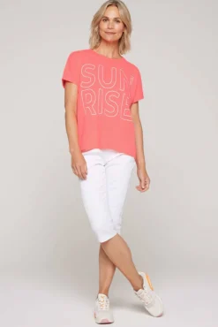 Damen CAMP DAVID & SOCCX Shirt Oversized mit Artwork neon pink
