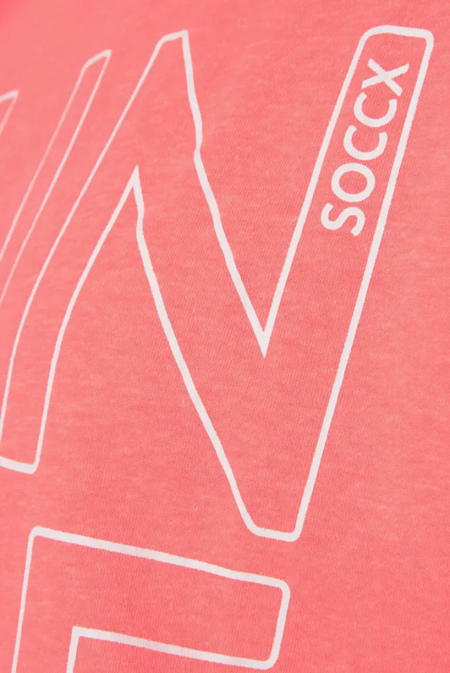 Damen CAMP DAVID & SOCCX Shirt Oversized mit Artwork neon pink