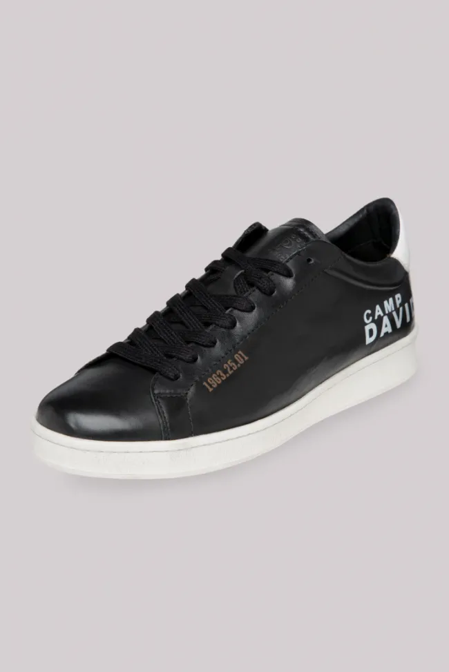 Herren CAMP DAVID & SOCCX Sneaker aus Leder mit Logo Prints