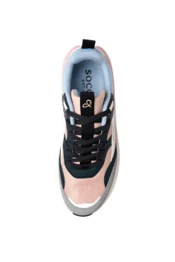 Damen CAMP DAVID & SOCCX Sneaker im bunten Materialmix mit Dip-Dye-Sohle rose blush