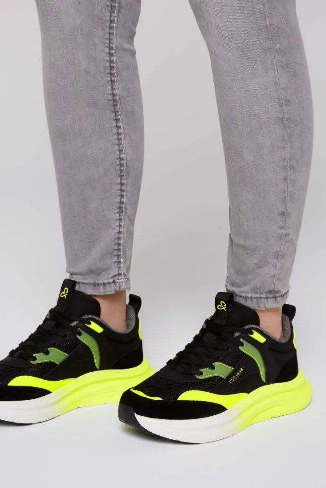 Damen CAMP DAVID & SOCCX Sneaker im Materialmix mit Dip-Dye-Sohle