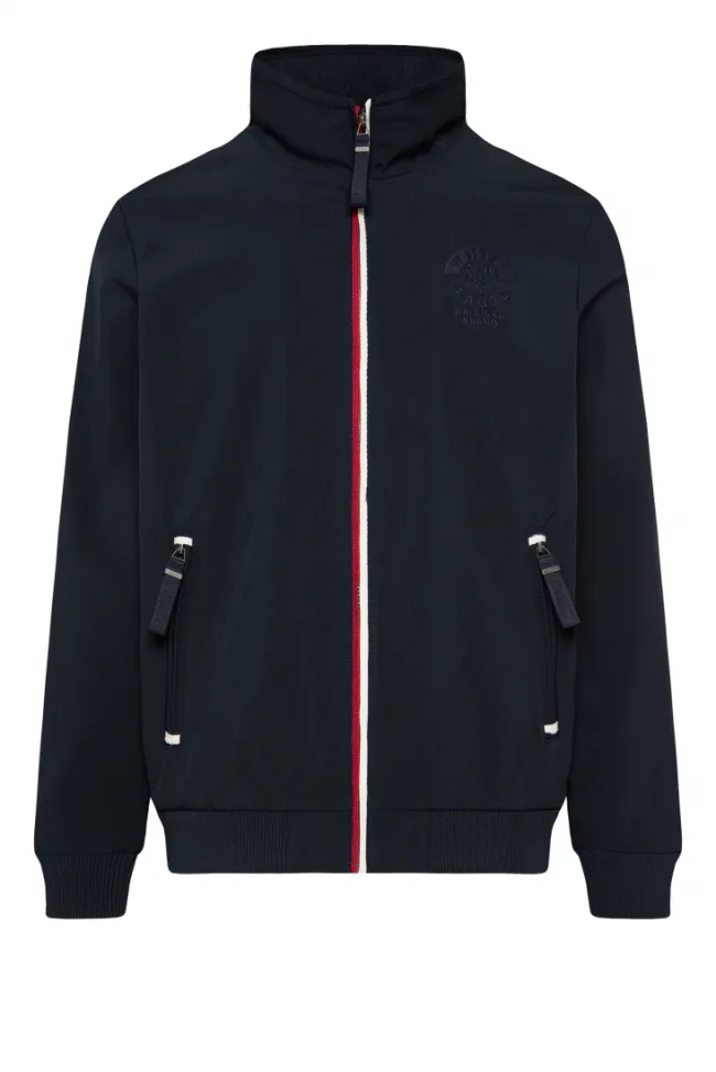 Herren CAMP DAVID & SOCCX Softshelljacke im Blouson-Stil mit Artworks blue navy