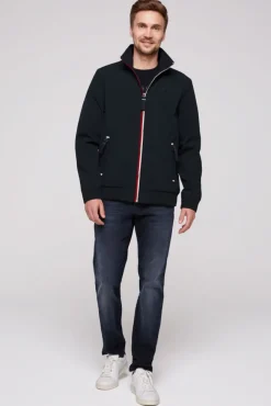 Herren CAMP DAVID & SOCCX Softshelljacke im Blouson-Stil mit Artworks blue navy