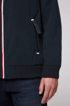 Herren CAMP DAVID & SOCCX Softshelljacke im Blouson-Stil mit Artworks blue navy