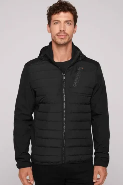 Herren CAMP DAVID & SOCCX Softshelljacke im Materialmix mit Kapuze
