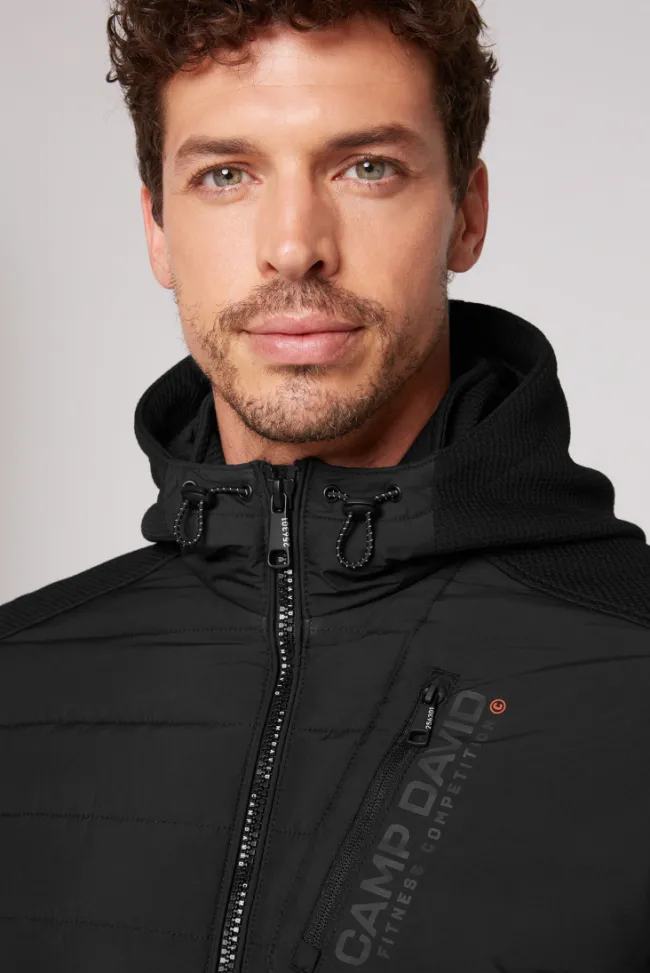 Herren CAMP DAVID & SOCCX Softshelljacke im Materialmix mit Kapuze