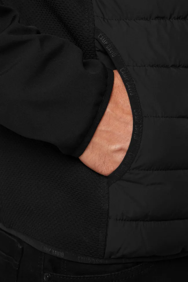 Herren CAMP DAVID & SOCCX Softshelljacke im Materialmix mit Kapuze