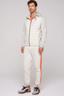 Herren CAMP DAVID & SOCCX Softjacke im Materialmix mit Kapuze