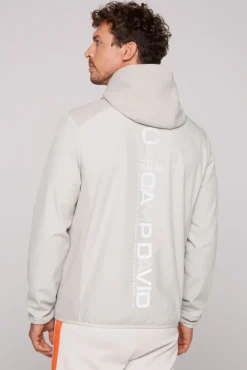 Herren CAMP DAVID & SOCCX Softjacke im Materialmix mit Kapuze