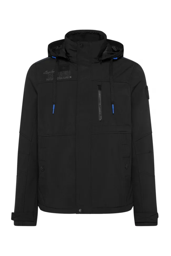 Herren CAMP DAVID & SOCCX Softshelljacke mit abtrennbarer Kapuze