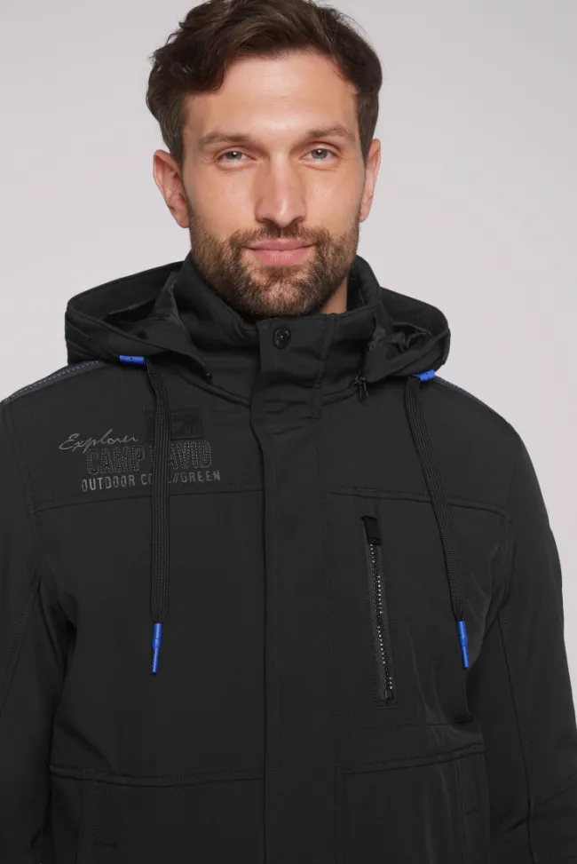Herren CAMP DAVID & SOCCX Softshelljacke mit abtrennbarer Kapuze