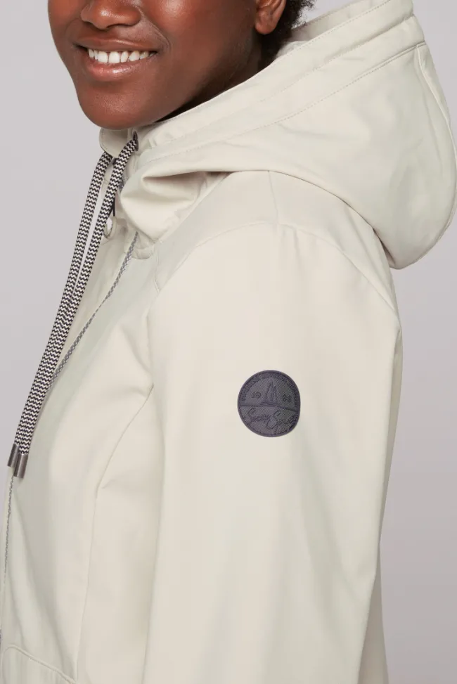 Damen CAMP DAVID & SOCCX Softshellmantel mit Kapuze dark kitt