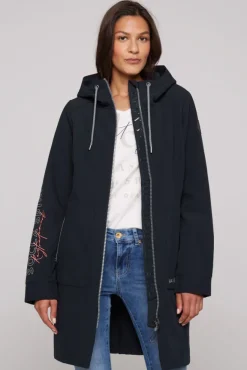 Damen CAMP DAVID & SOCCX Softshellmantel mit Kapuze blue navy