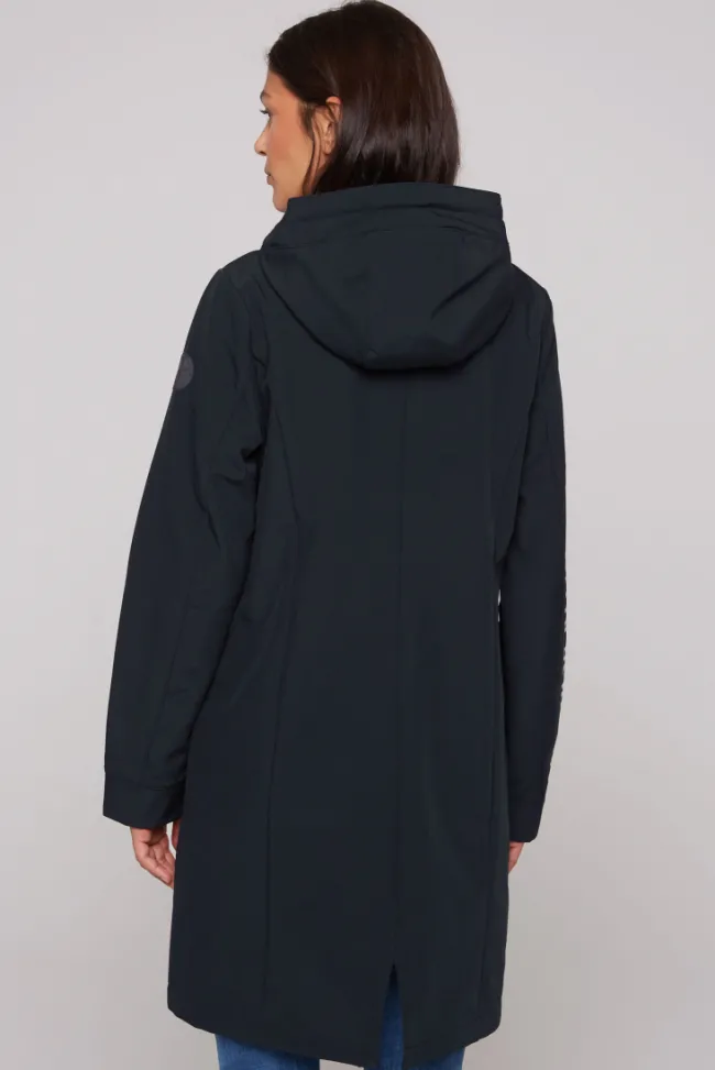 Damen CAMP DAVID & SOCCX Softshellmantel mit Kapuze blue navy