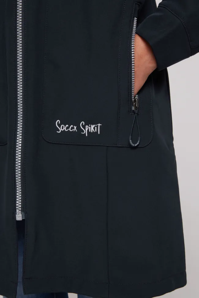 Damen CAMP DAVID & SOCCX Softshellmantel mit Kapuze blue navy